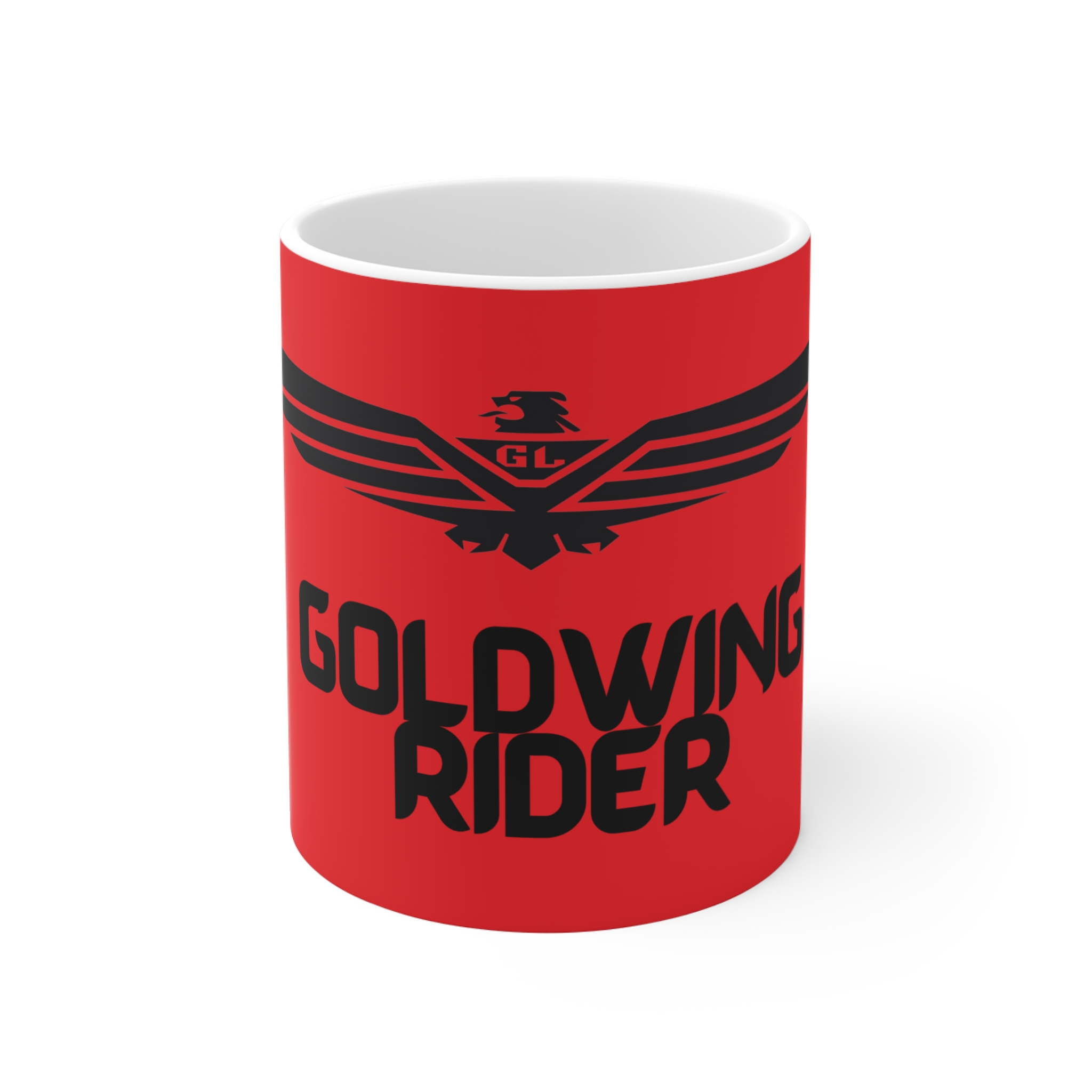 Goldwing Rider Mug | Motorcycle Eagle Logo, Biker Coffee Cup